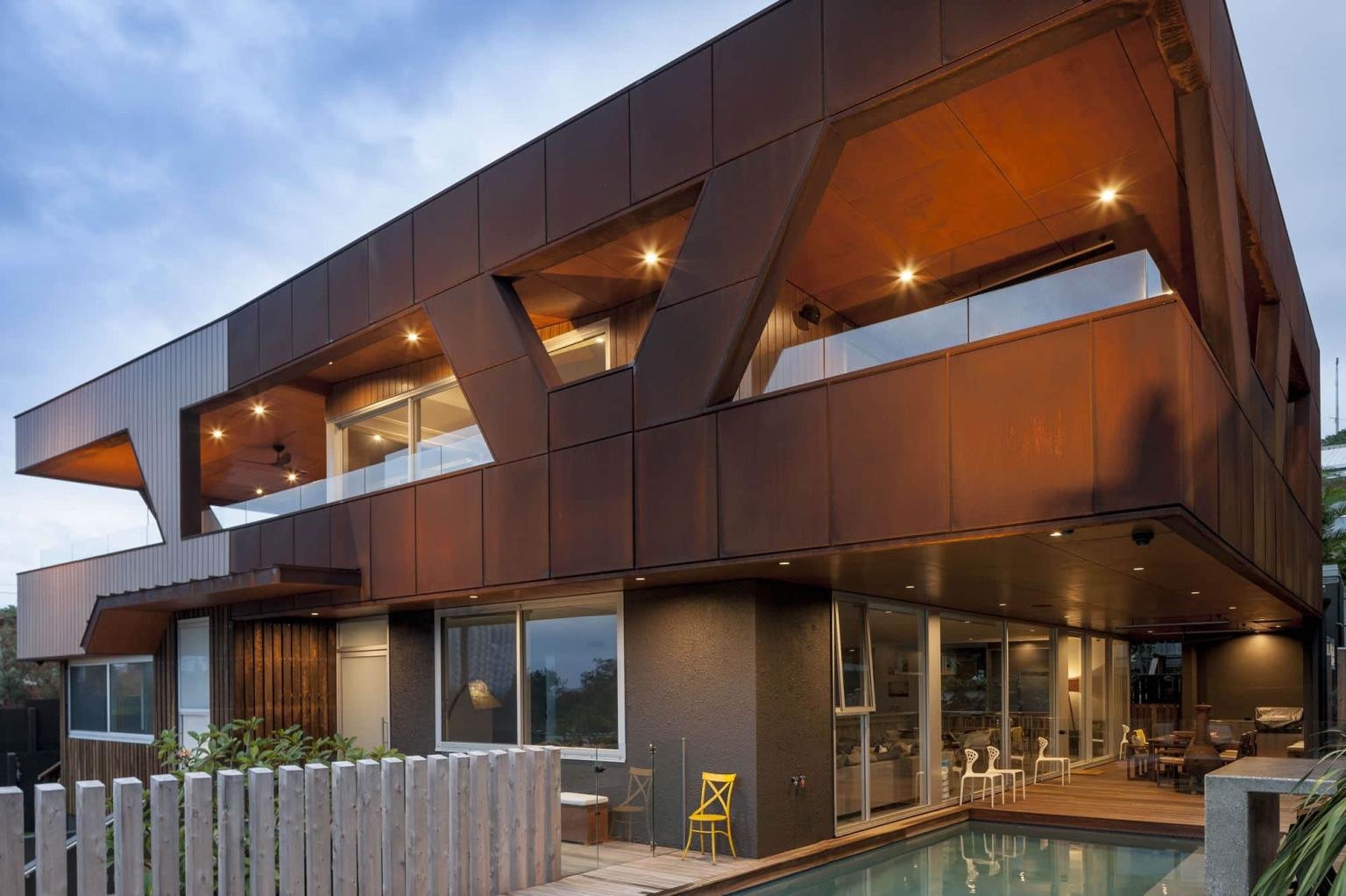 Corten steel facades panel rusty corten metal siding