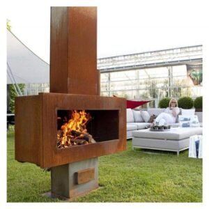 Corten Steel Outdoor Fireplaces