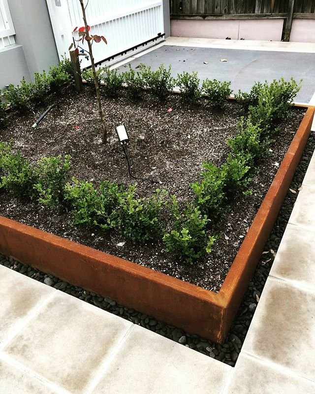 Rustic corten steel garden bed factory