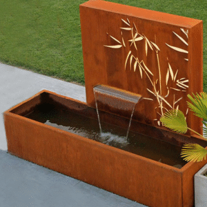 Corten steel water feature