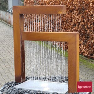 Corten steel fountain feature