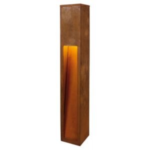 Corten steel garden lights and outdoor metal lamp