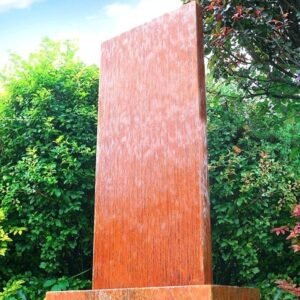 Corten steel waterfall wall